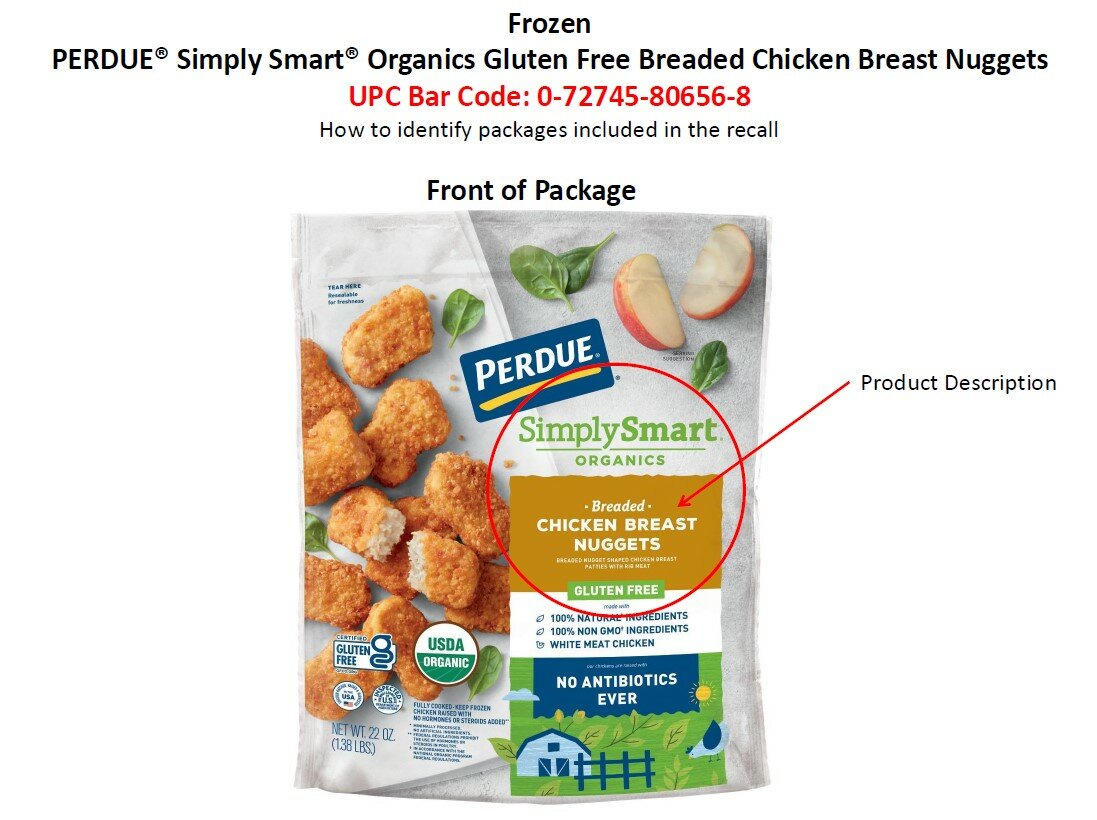 Perdue Foods recalls 167,000 pounds of chicken products due to metal